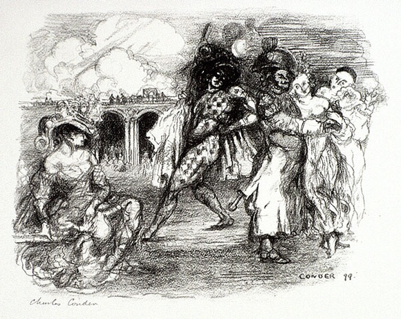 Artist: CONDER, Charles | Title: L'alcade dans l'embarras. | Date: 1899 | Technique: transfer-lithograph, printed in black ink, from one stone Artist: CONDER, Charles | Title: L'alcade dans l'embarras. | Date: 1899 | Technique: transfer-lithograph, printed in black ink, from one stone