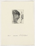 Artist: Cullen, Adam. | Title: Dog man. | Date: 2001 | Technique: etching, printed in black ink, from one plate