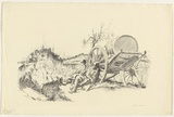 Artist: Dyson, Will. | Title: Summer day near Ville-sur-Ancre. | Date: 1918 | Technique: lithograph, printed in black ink, from one stone Arnold unbleached