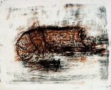 Artist: Grieve, Robert. | Title: Crayfish | Date: 1957 | Technique: lithograph, printed in colour, from one stone and one plate