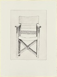 Artist: b'MADDOCK, Bea' | Title: b'Chair I' | Date: September 1974 | Technique: b'etching and burnished aquatint, printed in black ink, from one zinc plate'
