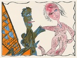 Artist: Allen, Davida | Title: Lovers | Date: 1989 | Technique: lithograph, printed in colour, from multiple stones