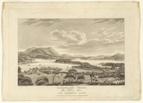 Artist: LYCETT, Joseph | Title: Roseneath Ferry near Hobart Town, Van Diemens Land. | Date: 01 December 1824 | Technique: etching, printed in brown ink, from one copper plate