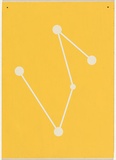 Artist: SELENITSCH, Alex | Title: not titled [yellow]. | Date: 1995 | Technique: screenprint and autotape on yellow paint