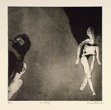 Artist: BALDESSIN, George | Title: The stage. | Date: 1965 | Technique: etching and aquatint, printed in black ink, from one plate
