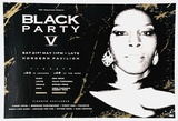 Title: Black Party V. Hordern Pavilion | Date: 1989 | Technique: screenprint, printed in black and gold ink, from two stencils