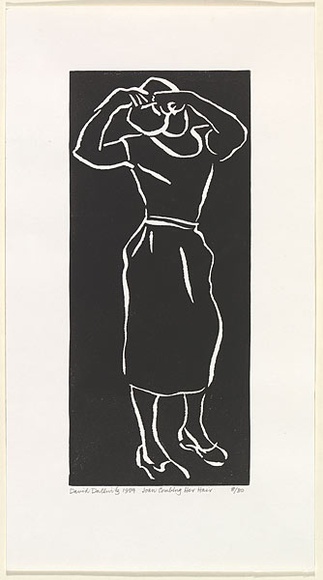 Artist: b'Dallwitz, David.' | Title: b'Joan combing her hair.' | Date: 1954
