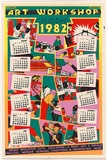 Artist: Lane, Leonie. | Title: Sydney University Art Workshop Calendar 1982. | Date: 1981 | Technique: screenprint, printed in colour, from five stencils | Copyright: © Leonie Lane