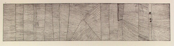 Artist: b'Kantilla, Kitty. (Kutuwalumi Purawarrumpatu).' | Title: b'not titled (abstract linear marks at varying angles)' | Date: 1996 - 1997 | Technique: b'etching, printed in black ink, from one plate' | Copyright: b'\xc2\xa9 Kitty Kantilla and Jilamara Arts + Craft' Artist: b'Kantilla, Kitty. (Kutuwalumi Purawarrumpatu).' | Title: b'not titled (abstract linear marks at varying angles)' | Date: 1996 - 1997 | Technique: b'etching, printed in black ink, from one plate' | Copyright: b'\xc2\xa9 Kitty Kantilla and Jilamara Arts + Craft'