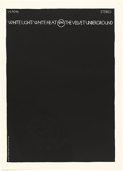 Artist: b'WORSTEAD, Paul' | Title: b'White light/White heat - The velvet underground.' | Date: 1978 | Technique: b'screenprint, printed in black ink, from one stencil' | Copyright: b'This work appears on screen courtesy of the artist' Artist: b'WORSTEAD, Paul' | Title: b'White light/White heat - The velvet underground.' | Date: 1978 | Technique: b'screenprint, printed in black ink, from one stencil' | Copyright: b'This work appears on screen courtesy of the artist'
