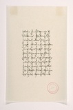 Artist: Brennan, Anne. | Title: Lives. | Date: 1996 | Technique: pen and ink with rubber stamp printed in red