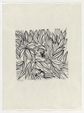 Artist: b'Head, Rachel.' | Title: b'Page from the pillow' | Technique: b'linocut, printed in black ink, from one block'