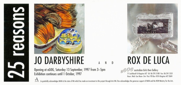 25 reasons: Jo Darbyshire and Rox de Luca. 25 reasons: Jo Darbyshire and Rox de Luca.