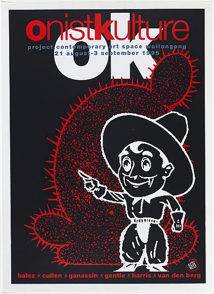 Title: b'Onistkulture' | Date: 1995 | Technique: b'screenprint, printed in colour, from three stencils'