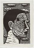 Artist: Klein, Deborah. | Title: Bird flight | Date: 1996 | Technique: linocut, printed in black ink, from one block