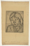 Artist: Groblicka, Lidia | Title: My sister Ania | Date: 1955-56 | Technique: etching, printed in black ink, from one plate