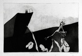 Artist: BALDESSIN, George | Title: Replacements in 3rd architecture. | Date: 1966 | Technique: etching and aquatint, printed in black ink, from one plate