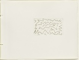 Artist: b'JACKS, Robert' | Title: b'not titled [abstract linear composition]. [leaf 22 : recto].' | Date: 1978 | Technique: b'etching, printed in black ink, from one plate'