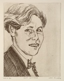 Artist: b'Miller, Lewis.' | Title: b'Scott Whittaker' | Date: 1994 | Technique: b'etching, softground, printed in black ink, from one plate' | Copyright: b'\xc2\xa9 Lewis Miller. Licensed by VISCOPY, Australia'