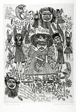 Artist: HANRAHAN, Barbara | Title: Sun and moon | Date: 1989 | Technique: etching, printed in black ink with plate-tone, from one plate
