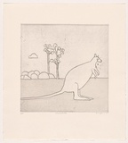 Artist: McKenna, Noel. | Title: Weeping wallaby | Date: 2007 | Technique: etching, printed in black ink with plate-tone, from one plate