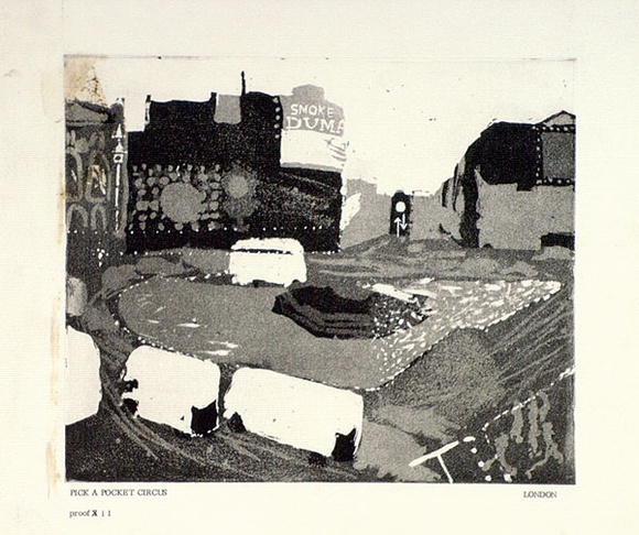 Artist: b'Moore, Mary.' | Title: b'Pick-A-Pocket, Circus, London' | Date: 1980 | Technique: b'aquatint, printed in black' | Copyright: b'\xc2\xa9 Mary Moore' Artist: b'Moore, Mary.' | Title: b'Pick-A-Pocket, Circus, London' | Date: 1980 | Technique: b'aquatint, printed in black' | Copyright: b'\xc2\xa9 Mary Moore'