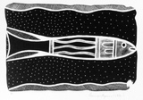 Artist: Maymuru-White, Naminapu. | Title: Nuykal at Wayawu II | Date: 1989 | Technique: lithograph, printed in black ink, from one stone