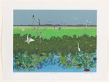 Artist: Newberry, Angela. | Title: Flood plain. | Date: c.1996 | Technique: screenprint, printed in colour, from multiple stencils