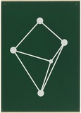 Artist: SELENITSCH, Alex | Title: not titled [green]. | Date: 1995 | Technique: screenprint and autotape on green paint