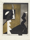 Artist: BALDESSIN, George | Title: Window and factory smoke. | Date: 1968 | Technique: colour etching and aquatint printed in intaglio and relief