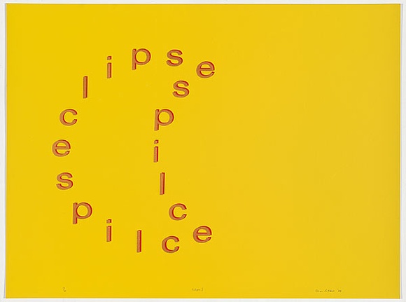 Artist: b'RIDDELL, Alan' | Title: b'Eclipse I' | Date: 1969 | Technique: b'screenprint, printed in colour, from multiple stencils' Artist: b'RIDDELL, Alan' | Title: b'Eclipse I' | Date: 1969 | Technique: b'screenprint, printed in colour, from multiple stencils'