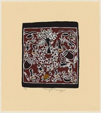 Artist: MUNUNGGURR, Marrnyula 2 | Title: not titled | Date: 1997 | Technique: screenprint, printed in colour, from five stencils