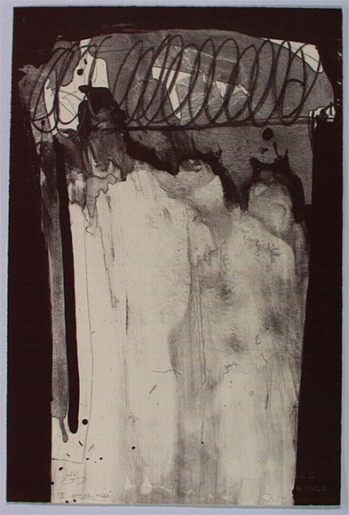 Artist: b'Koch-Sanders, Donny.' | Title: b'not titled #5' | Date: 1989 | Technique: b'tuche and crayon lithograph, printed in black ink, from one stone' Artist: b'Koch-Sanders, Donny.' | Title: b'not titled #5' | Date: 1989 | Technique: b'tuche and crayon lithograph, printed in black ink, from one stone'