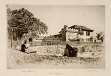 Artist: LINDSAY, Lionel | Title: Fort Dawes | Date: 1913 | Technique: etching, printed in black ink with plate-tone, from one plate | Copyright: Courtesy of the National Library of Australia