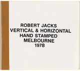 Artist: b'JACKS, Robert' | Title: b'Vertical and horizontal hand stamped Melbourne 1978' | Date: 1978 | Technique: b'rubber stamps; brown pressure sensitive tape'