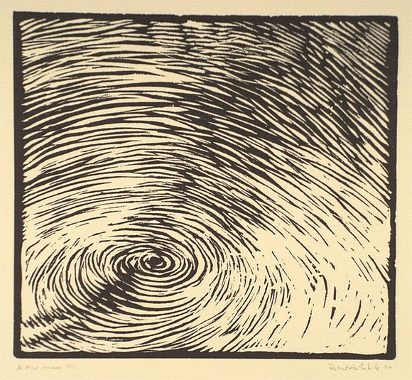 Artist: b'Avitabile, Robert.' | Title: b'Breaking the surface' | Date: 1990 | Technique: b'linocut, printed in black ink, from one block' | Copyright: b'Linocut \xc2\xa9 1990 Robert Avitabile'
