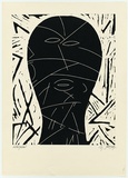 Artist: SELLBACH, Udo | Title: Head III. | Date: 1985 | Technique: linocut