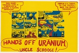 Artist: STEPHEN, Anne | Title: Hands off uranium | Date: 1977 | Technique: screenprint, printed in colour, from multiple stencils