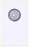 Title: b'not titled [purple stamp of large spiral]' | Date: 2007 | Technique: b'hand-stamped postcard'