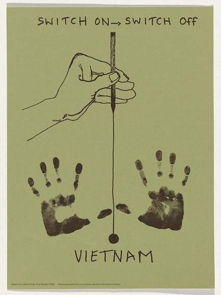 Artist: b'Whiteley, Brett.' | Title: b'Switch on, switch off' | Date: 1970 | Technique: b'offset-lithograph, printed in black ink, from one plate' | Copyright: b'This work appears on the screen courtesy of the estate of Brett Whiteley' Artist: b'Whiteley, Brett.' | Title: b'Switch on, switch off' | Date: 1970 | Technique: b'offset-lithograph, printed in black ink, from one plate' | Copyright: b'This work appears on the screen courtesy of the estate of Brett Whiteley'