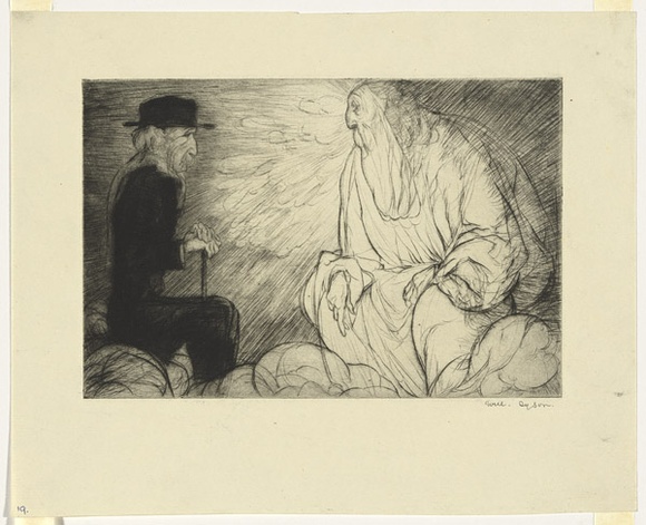Artist: b'Dyson, Will.' | Title: b'Our immortals: Ah Mr Hardy, Mr Hardy, if you only knew all the circumstances.' | Date: 1929 | Technique: b'drypoint, printed in black ink with plate-tone, from one plate' Artist: b'Dyson, Will.' | Title: b'Our immortals: Ah Mr Hardy, Mr Hardy, if you only knew all the circumstances.' | Date: 1929 | Technique: b'drypoint, printed in black ink with plate-tone, from one plate'