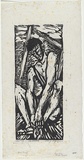 Artist: Clifton, Nancy. | Title: The athlete. | Date: 1961 | Technique: linocut, hand-printed in black ink, hand from one block
