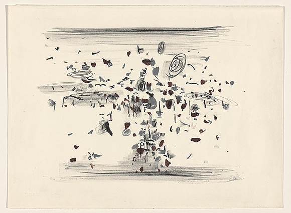 Artist: b'WILLIAMS, Fred' | Title: b'You Yangs landscape' | Date: 1963 | Technique: b'lithograph, printed in colour, from three zinc plates' | Copyright: b'\xc2\xa9 Fred Williams Estate' Artist: b'WILLIAMS, Fred' | Title: b'You Yangs landscape' | Date: 1963 | Technique: b'lithograph, printed in colour, from three zinc plates' | Copyright: b'\xc2\xa9 Fred Williams Estate'
