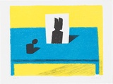 Artist: Hickey, Dale. | Title: Still life | Date: 1996, February | Technique: lithograph, printed in colour, from three stones (black, yellow and blue)