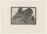 Artist: Groblicka, Lidia | Title: The farm [1] | Date: 1956 | Technique: woodcut, printed in black ink, from one block