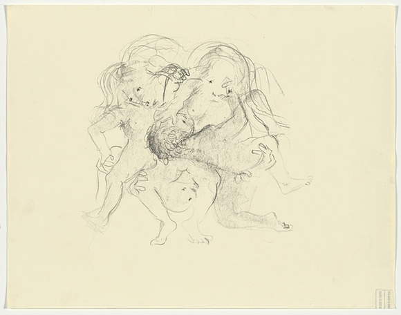 Artist: b'BOYD, Arthur' | Title: b'Three figures wrestling.' | Date: 1960-70 | Technique: b'drawing' | Copyright: b'This work appears on screen courtesy of Bundanon Trust' Artist: b'BOYD, Arthur' | Title: b'Three figures wrestling.' | Date: 1960-70 | Technique: b'drawing' | Copyright: b'This work appears on screen courtesy of Bundanon Trust'