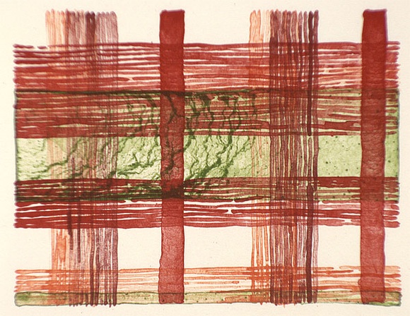 Artist: b'McPherson, Megan.' | Title: b'Hong Kong Island check' | Date: 1997 | Technique: b'tuche lithograph, printed in colour, from multiple stones' Artist: b'McPherson, Megan.' | Title: b'Hong Kong Island check' | Date: 1997 | Technique: b'tuche lithograph, printed in colour, from multiple stones'