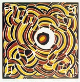 Artist: KANAKIYA, TJANYARI | Title: not titled | Date: 1983 | Technique: linocut, printed in colour, from multiple blocks