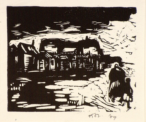 Artist: bO'Connor, Vic. | Title: b'Going home' | Date: 1949 | Technique: b'linocut, printed in black ink, from one block' | Copyright: b'Reproduced with permission of the artist.' Artist: bO'Connor, Vic. | Title: b'Going home' | Date: 1949 | Technique: b'linocut, printed in black ink, from one block' | Copyright: b'Reproduced with permission of the artist.'