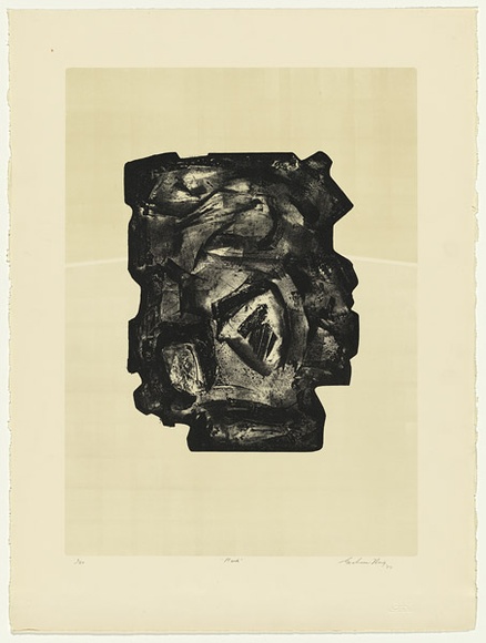 Artist: b'King, Grahame.' | Title: b'Mask' | Date: 1974 | Technique: b'lithograph, printed in colour, from two stones [or plates]'